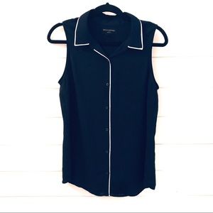 Banana Republic Factory Navy Sleeveless Blouse